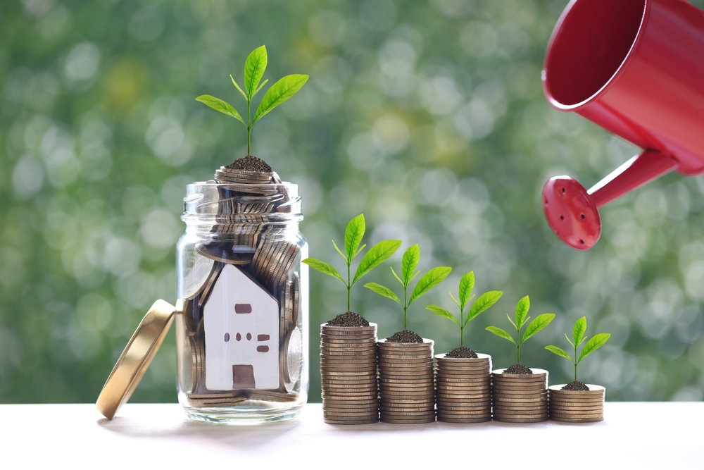 Business,Investment,And,Real,Estate,Concept,,Woman,Hand,Holding,Watering